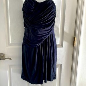 Sexy Strapless Express Black Ruched Sundress